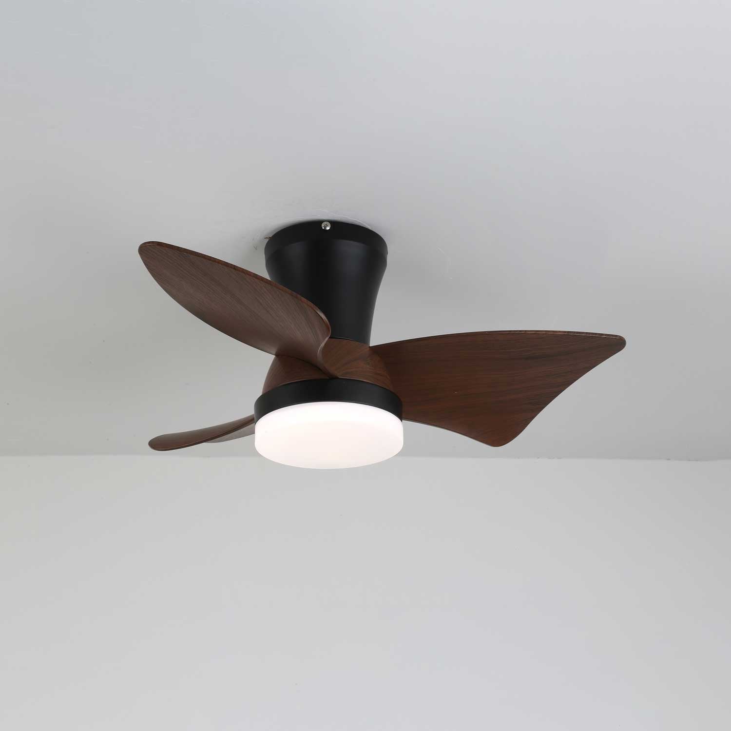 Moderne Plafondventilator met Verlichting – Houtlook & LED 24W | Stil & Afstandsbediening | Sansoti