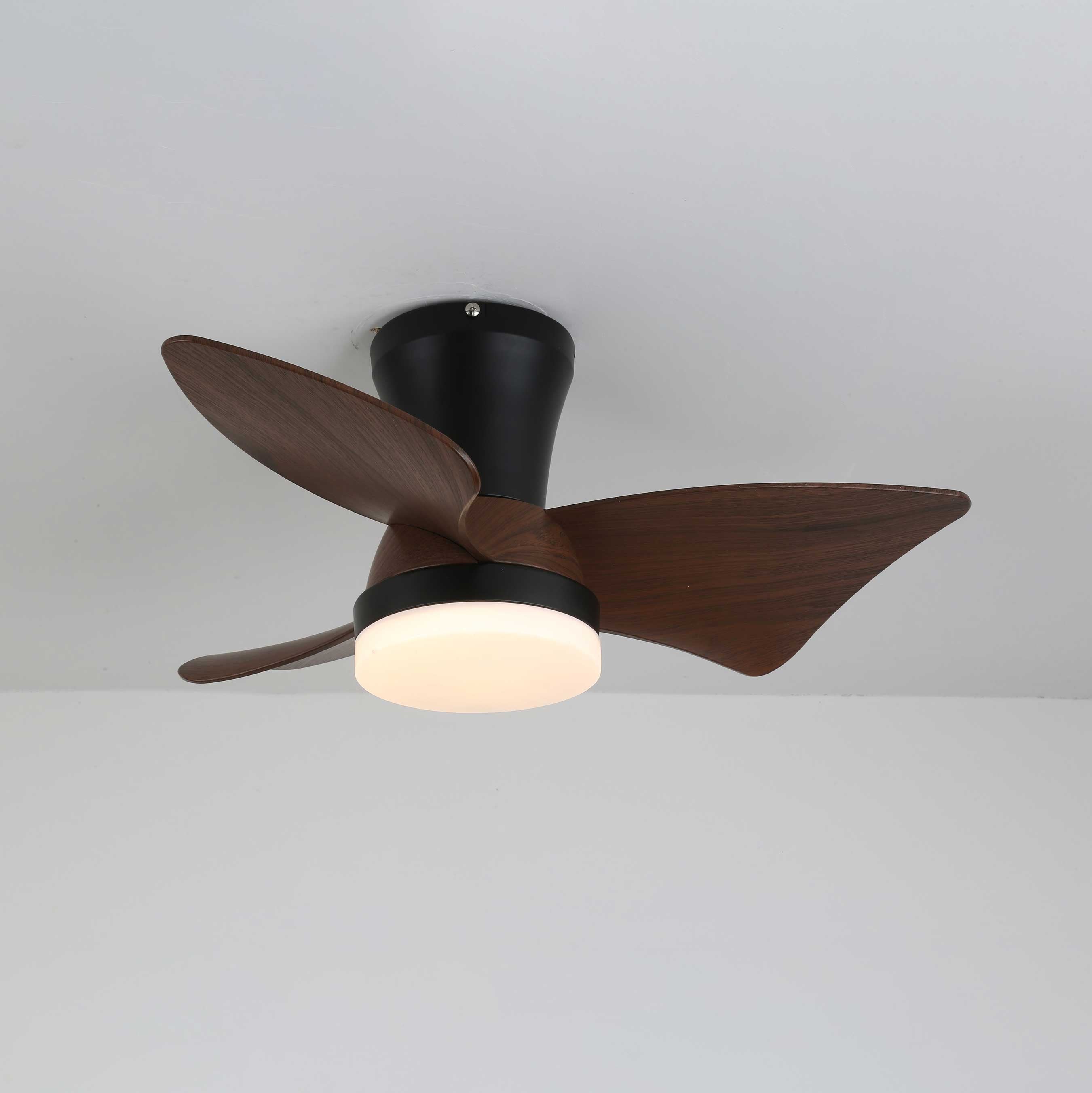 Moderne Plafondventilator met Verlichting – Houtlook & LED 24W | Stil & Afstandsbediening | Sansoti