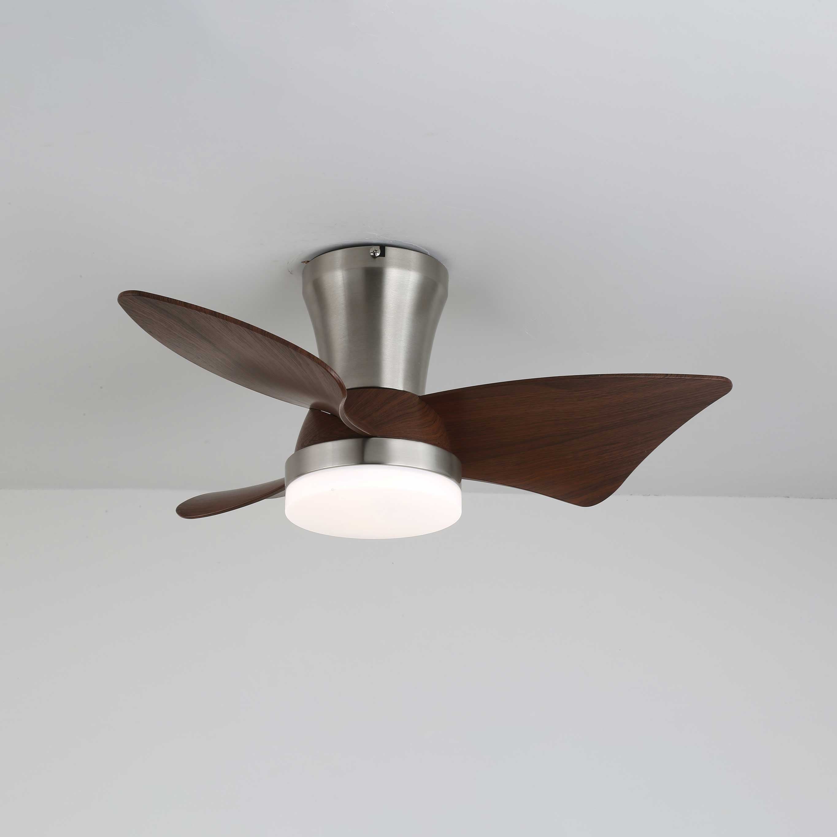 Moderne Plafondventilator met Verlichting – Houtlook & LED 24W | Stil & Afstandsbediening | Sansoti