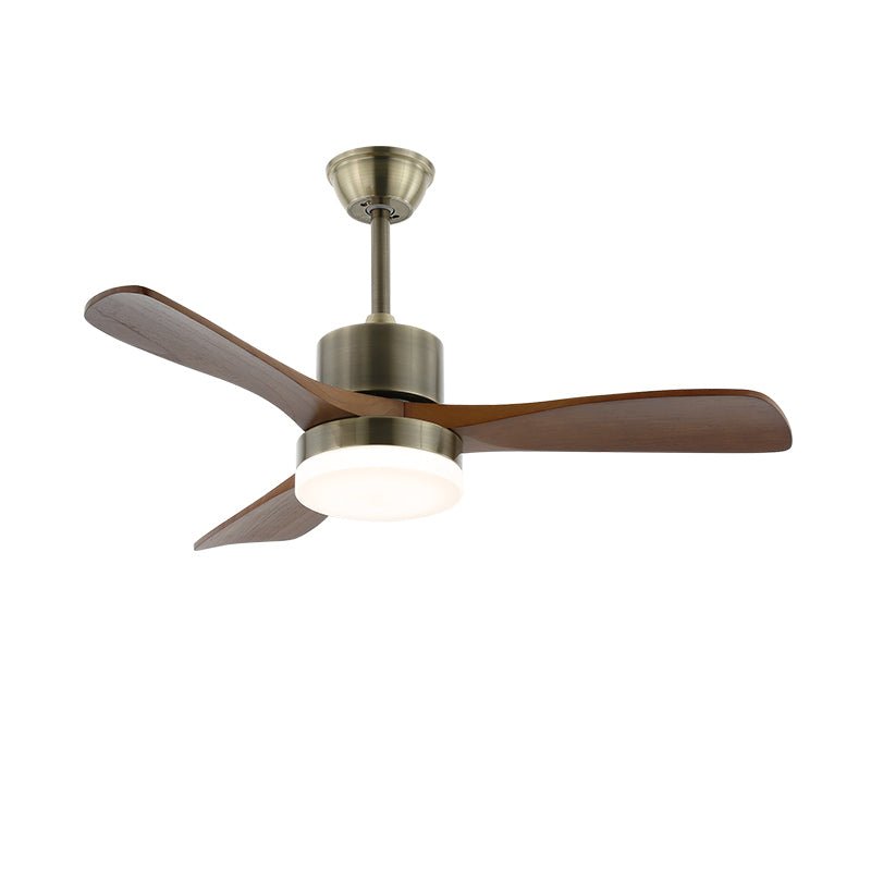Plafondventilator met Verlichting – Minimalistische Ventilator in Zilver en Hout – 6 Snelheden – Afstandsbediening – 106/132 cm – LED 35W – Plafondverlichting met Ventilatiefunctie | Sansoti