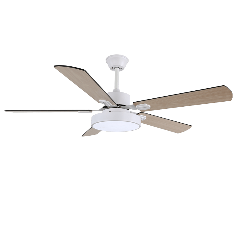 Moderne Plafondventilator met Houten Bladen & Geïntegreerde LED-Verlichting – Ø107 cm, Afstandsbediening, 6 Snelheden, Verstelbaar Vermogen | Sansoti