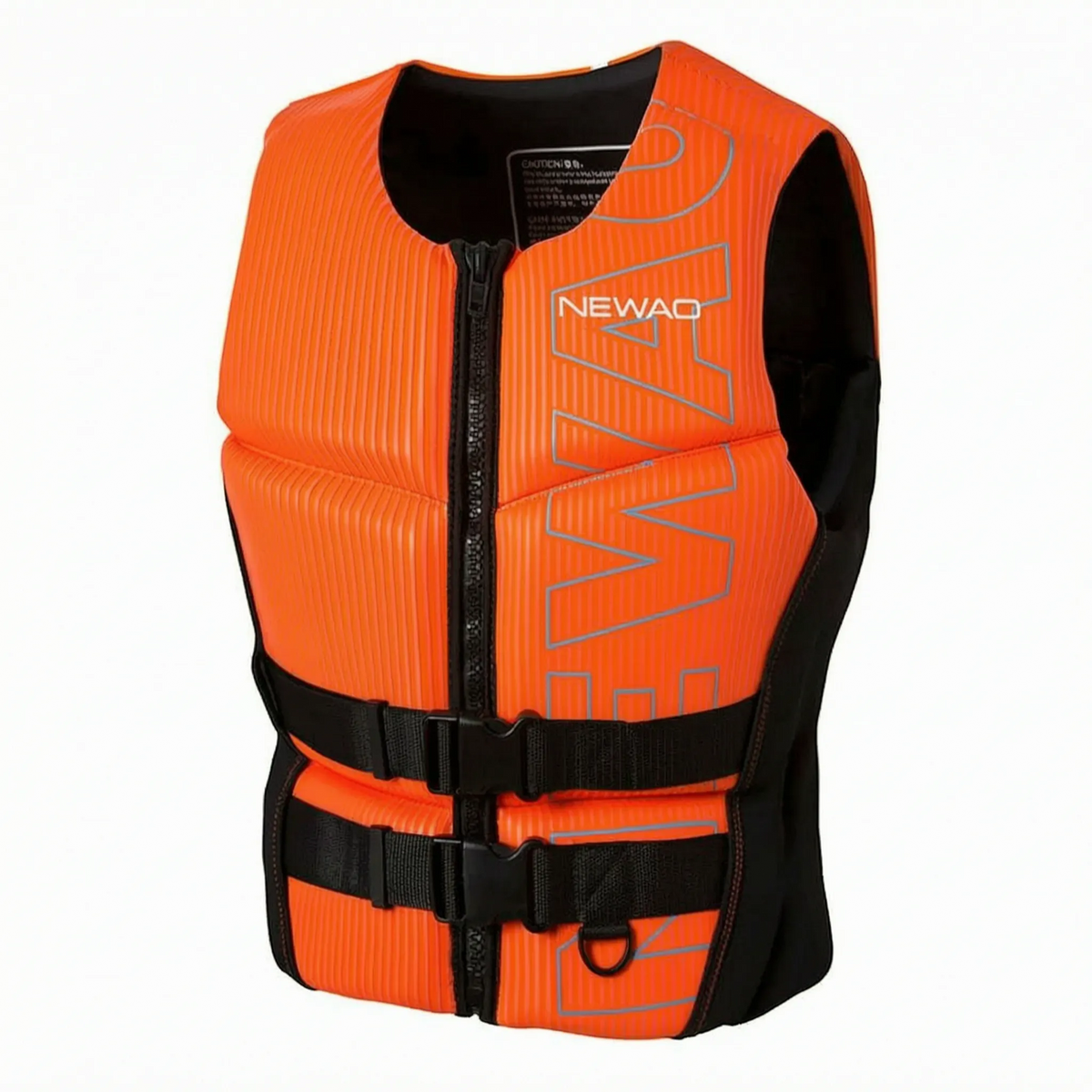Drijfvest met Rits Neopreen Waterski Kajak Zwemvest Verstelbaar Watersport Veiligheid Zwart Oranje Groen | Sansoti