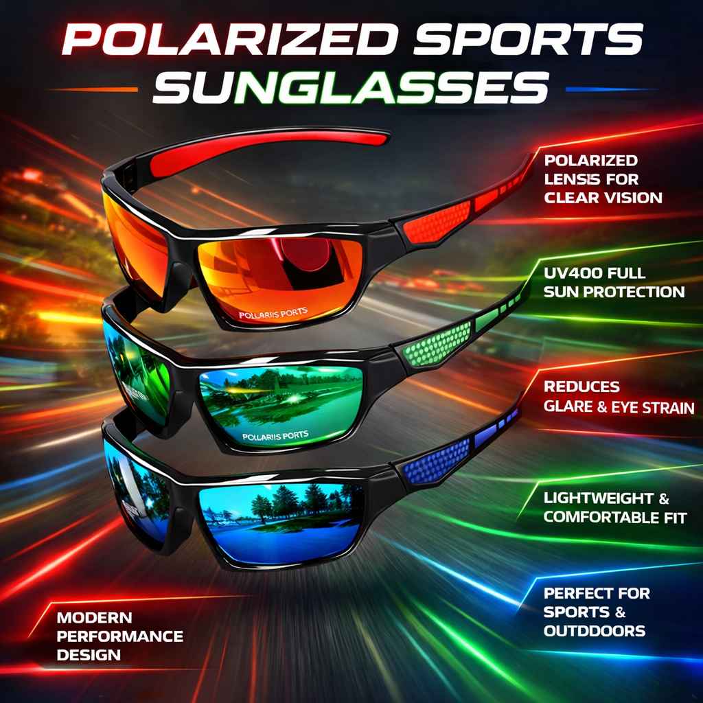 Sportieve Gepolariseerde Zonnebril UV400 Bescherming Outdoor Fietsen Hardlopen Wandelen Unisex Eyewear | Sansoti