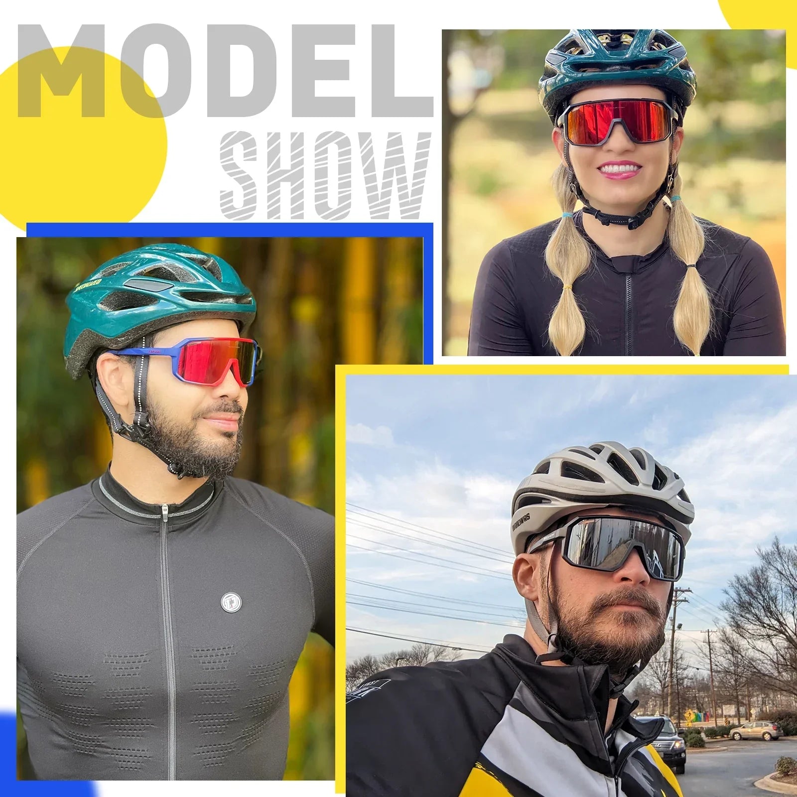 Sportbril UV400 Bescherming met Licht TR90 Frame voor Fietsen Hardlopen Outdoor | Sansoti