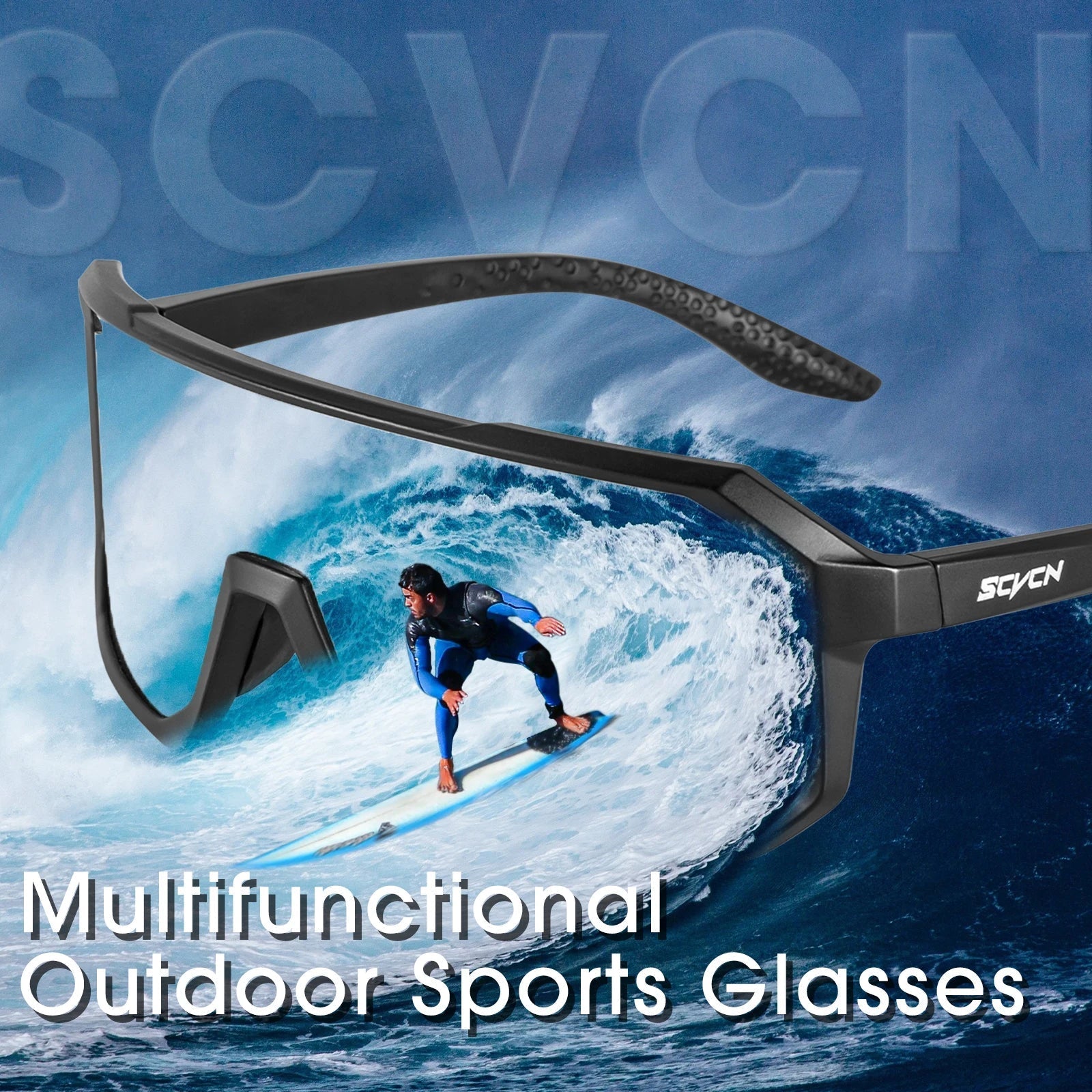 Sportbril UV400 Bescherming met Licht TR90 Frame voor Fietsen Hardlopen Outdoor | Sansoti