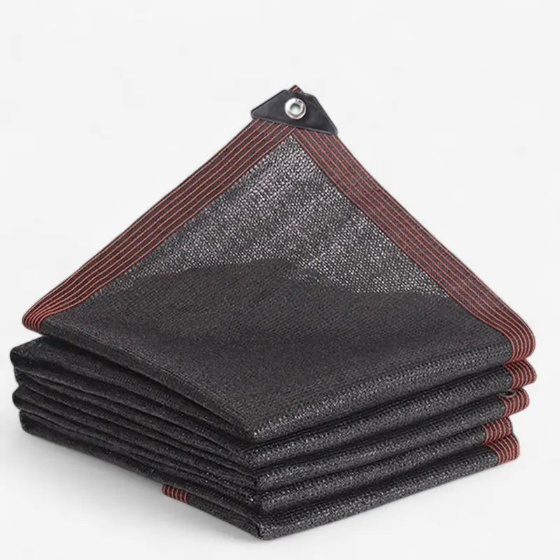 Square HDPE Shade Sail Black with Eyelets UV-Resistant for Balcony, Terrace, and Garden Sun Protection | Sansoti