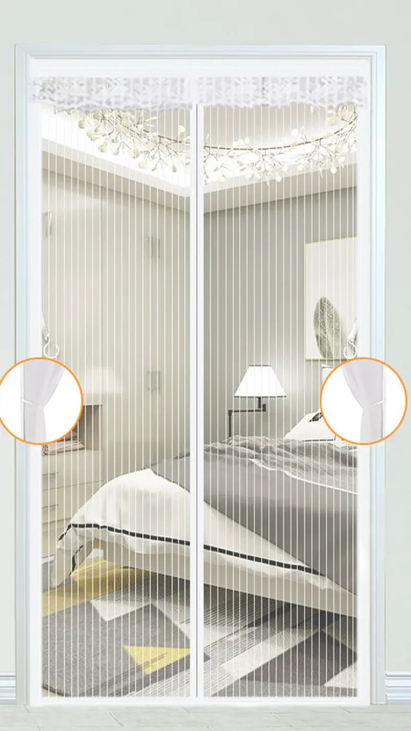 Zware Magnetische Deurscherm voor Insecten Terylene 210x100 cm Zwart Handsfree Toepassing Ideaal Voor Binnen Buiten Keuken Woonkamer | Restfield 5