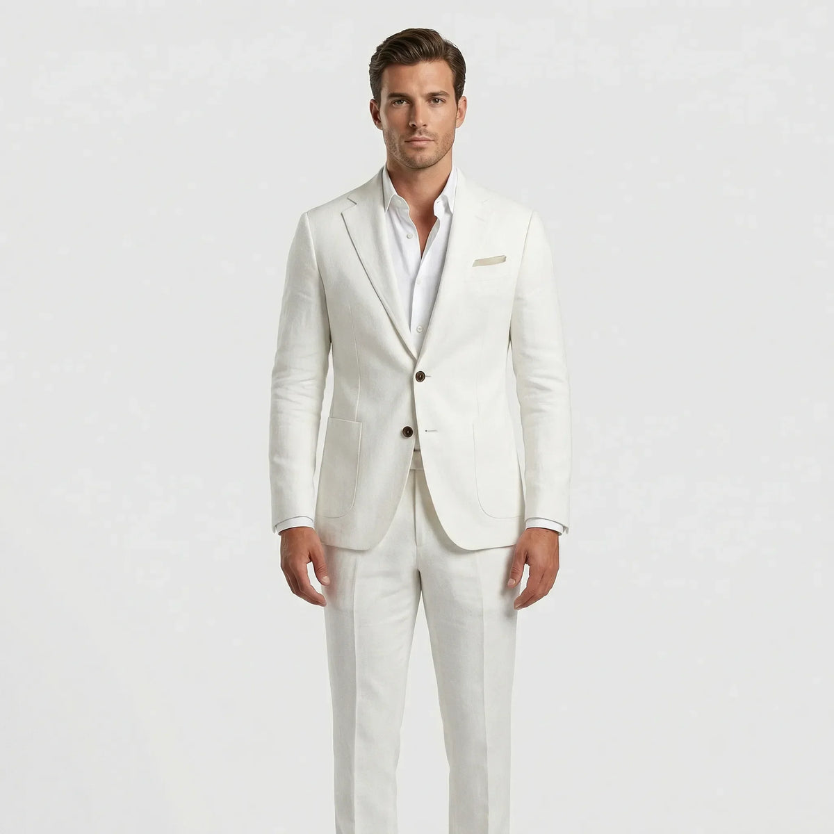 Two-Piece Men's Suit, Jacket and Trousers, Business Formal, Black, Gray, Beige, Burgundy, Wedding, Work, S-5XL | Sansoti