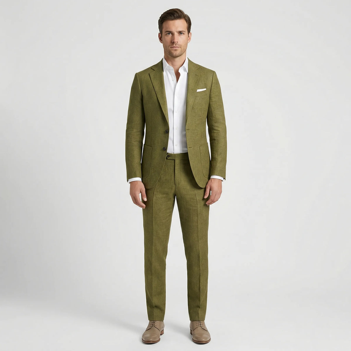 Two-Piece Men's Suit, Jacket and Trousers, Business Formal, Black, Gray, Beige, Burgundy, Wedding, Work, S-5XL | Sansoti