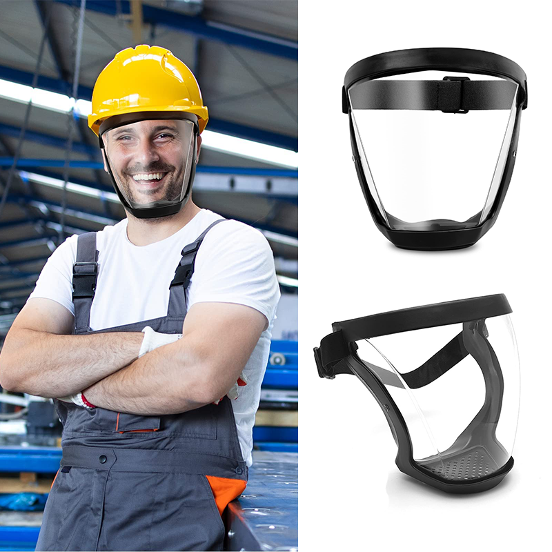 Masque de protection avec écran facial et revêtement antibuée pour la protection professionnelle au travail et une sécurité optimale | Sansoti