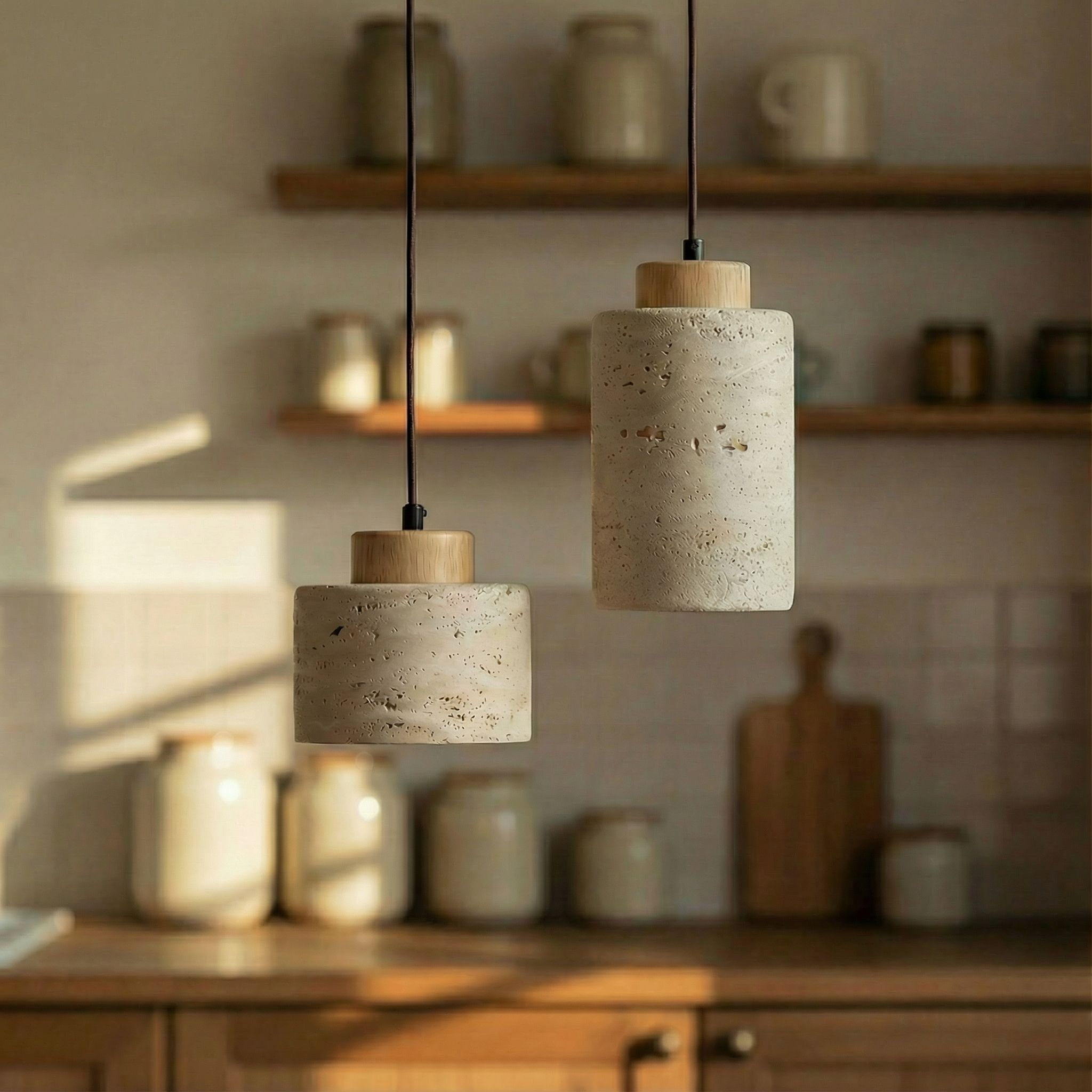 Vidar – Moderne Stenen Hanglamp met Natuurlijke Textuur | Sansoti