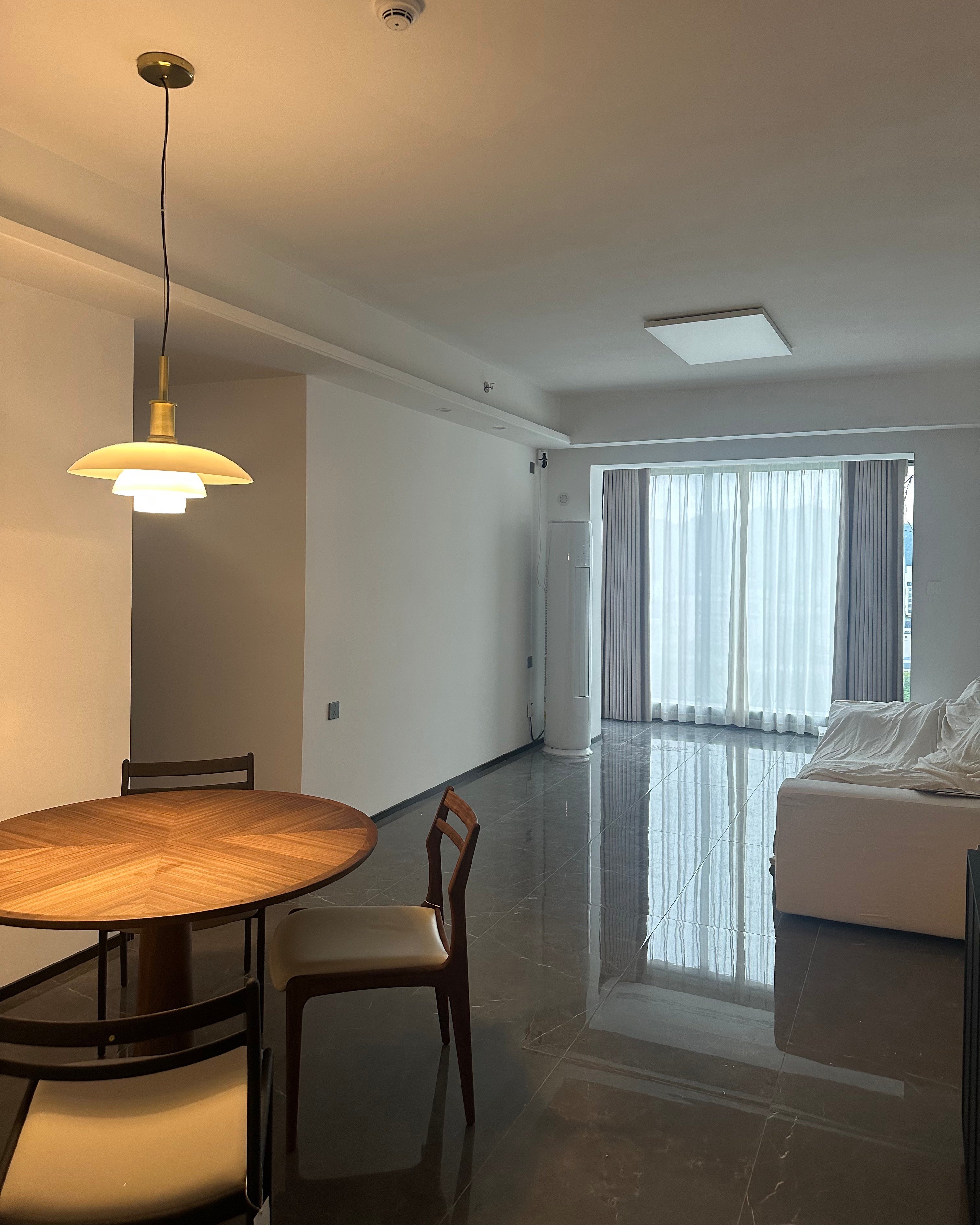 Hanglamp Glas Rond Scandinavisch Wit LED Woonkamer Eetkamer Slaapkamer Modern | Sansoti