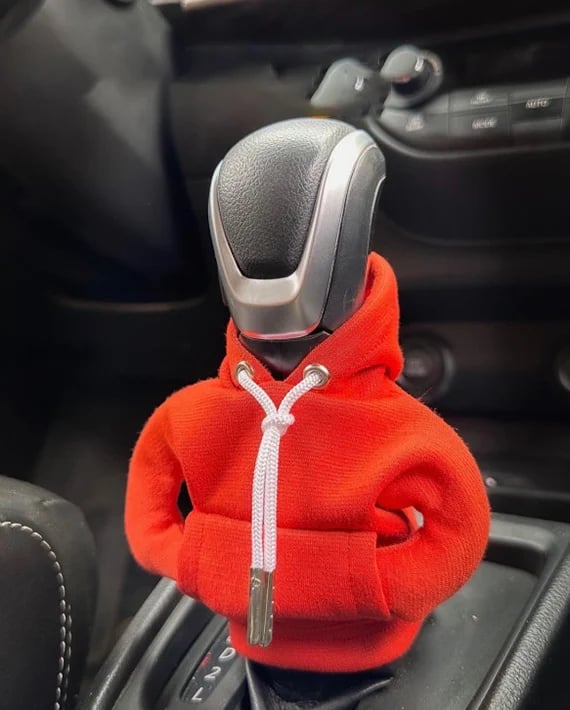 Mini-Hoodie-Schaltknaufbezug, universell, Polyester, Auto-Innenraumdekoration, Accessoire, Schutzbezug in 8 Farben | Sansoti