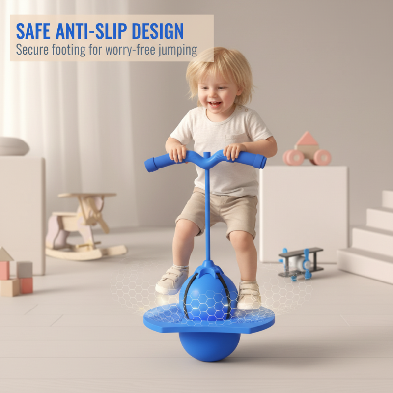 Balansbal met Handvatten voor Kinderen en Volwassenen - Springbal met Antislip Platform voor Coördinatieoefeningen en Evenwichtstraining | Sansoti