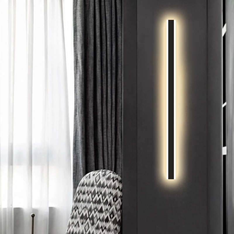 Lineaire Buitenwandlamp Mat Zwart Acryl IP65 Waterdicht LED Verlichting voor Tuin Terras Gevel Buiten | Sansoti