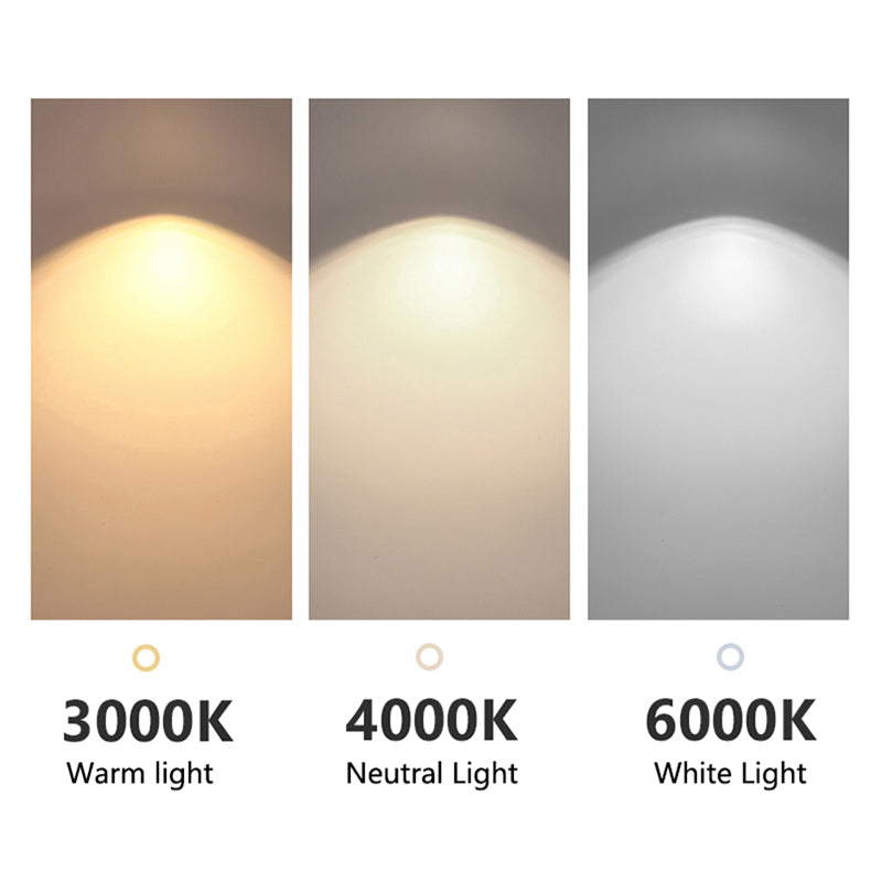 Modern Round LED Ceiling Light Metal Acrylic White Grey Black Dimmable Scandinavian Bedroom Interior | Sansoti