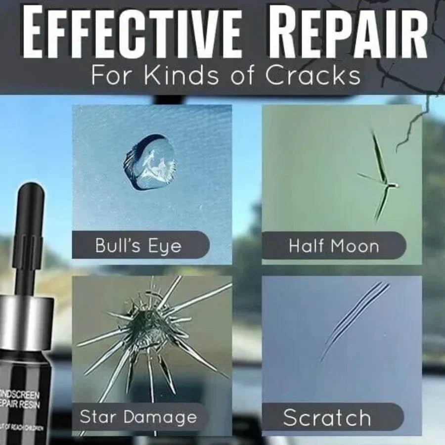 Glass Repair Kit Transparent Resin for Window Smartphone Mirror Cracks Damage Repair Professional Kit | Sansoti