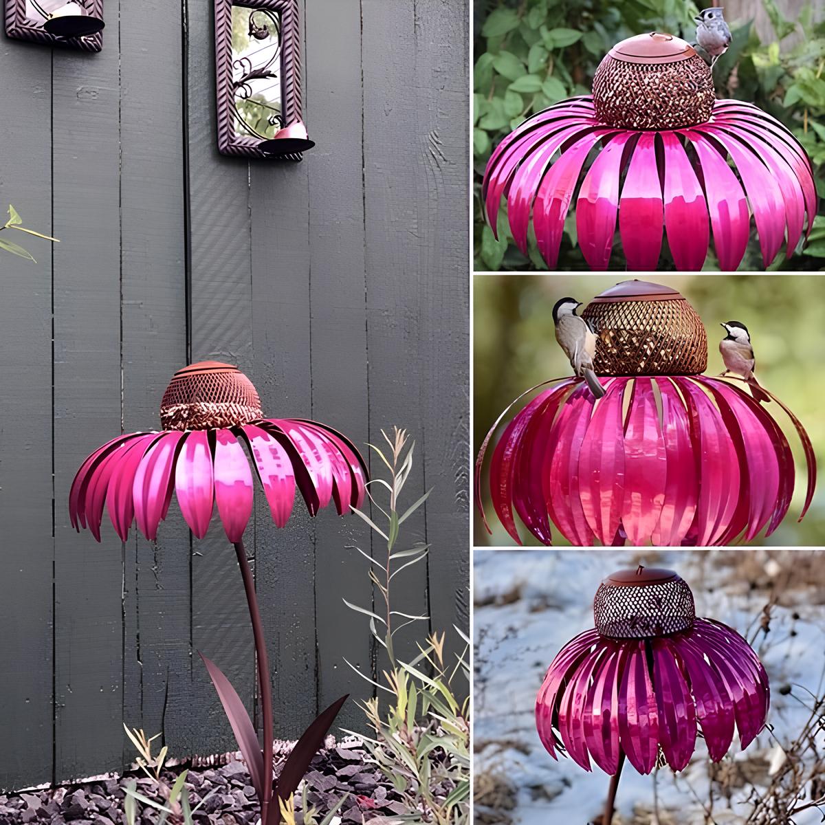 Decoratieve Vogelvoeder voor de Tuin – Metalen Vogelvoerhouder op Steker voor Buiten | Sansoti