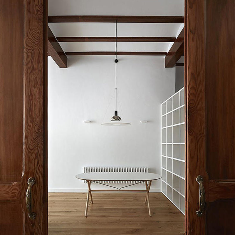 Minimalistische LED-Hängeleuchte aus Metall und Glas, E27, Esszimmer, Wohnzimmer, Schlafzimmer, skandinavische Pendelleuchte | Sansoti