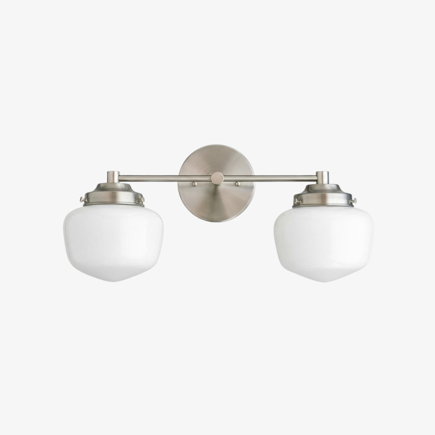 Globe Wandlamp Klassieke Badkamer Schoolhouse Verlichting Mat Opaal Glas voor Spiegel en Wastafel | Sansoti