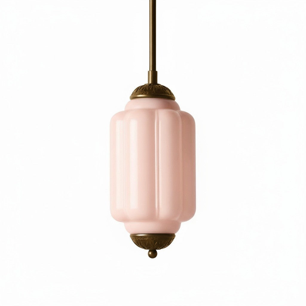 Vintage Melkglazen Hanglamp met Gegolfde Rand – Scandinavische Sfeerverlichting voor Keuken en Slaapkamer | Sansoti