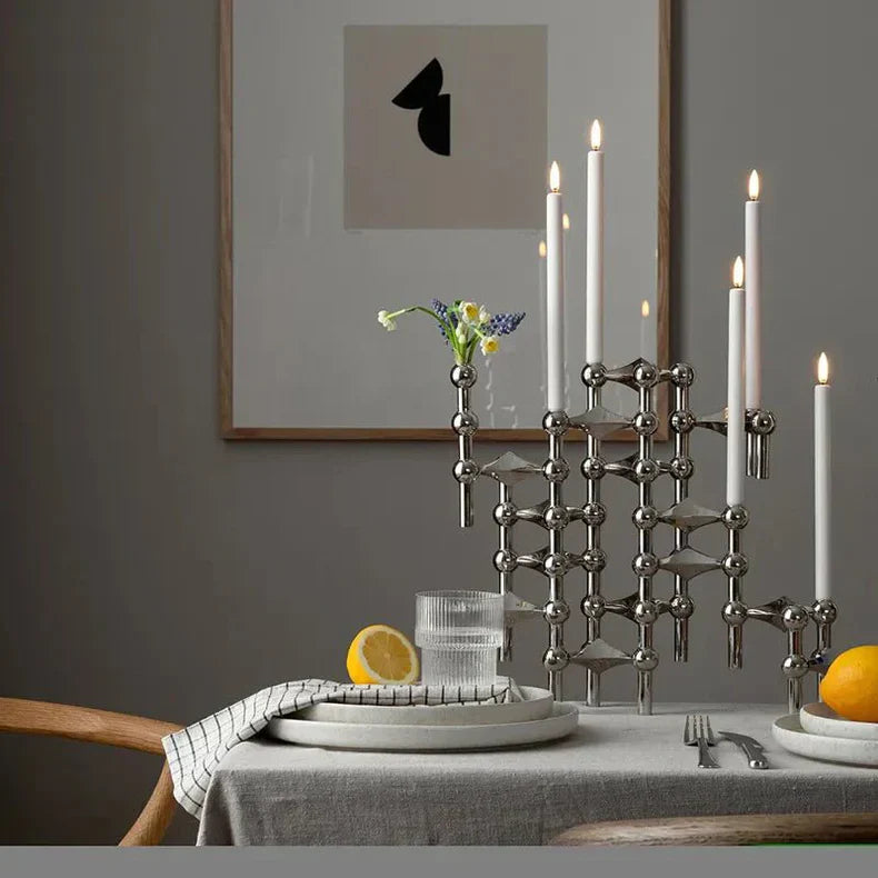 Chandelier Design en Métal avec Cadre Modulaire | Décoration de Table Moderne & Créateur d’Ambiance