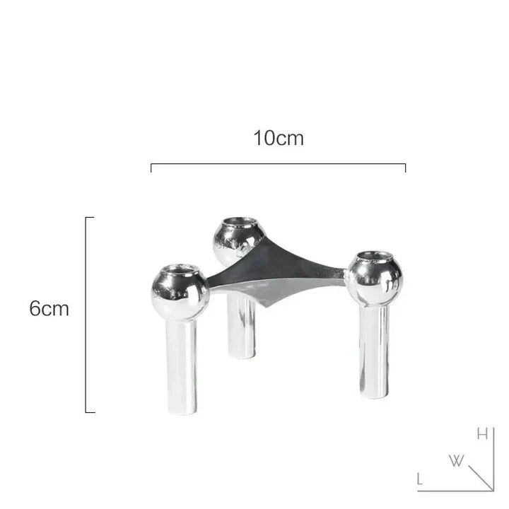 Design Kerzenständer aus Metall mit modularem Rahmen | Moderne Tischdekoration & Stimmungslicht