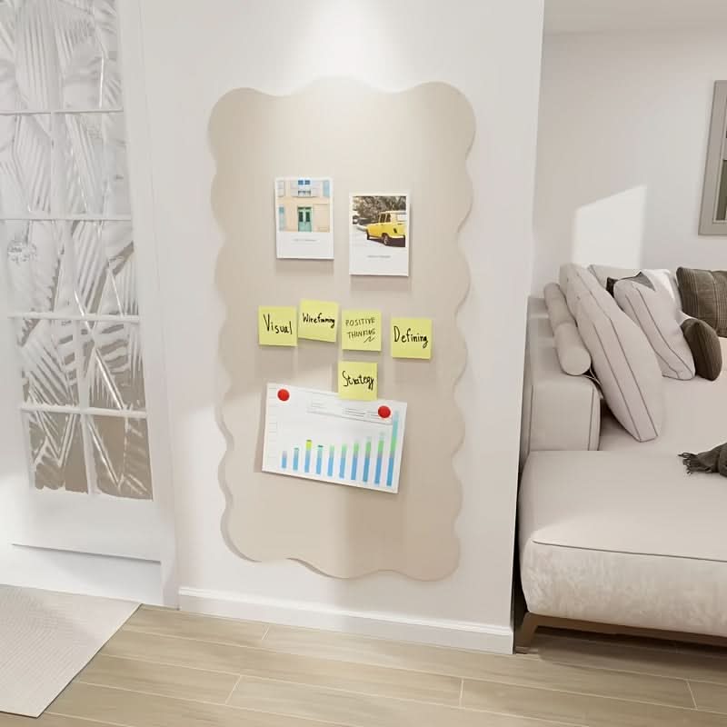 Dekoratives Filz-Pinnbrett 60x120cm mit Reißzwecken für Büro, Homeoffice, kreative Räume, Wanddekoration | Sansoti