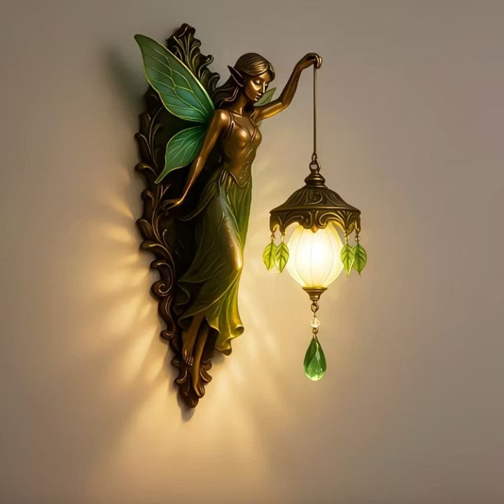 Handgemaakte Wandlamp met LED-verlichting Fantasiefiguren – Magische Sfeerverlichting voor Woonkamer Slaapkamer – Draadloze Wanddecoratie met Warmwit Licht | Sansoti