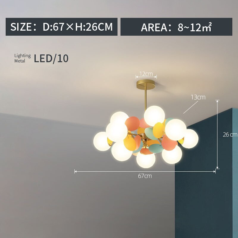 Glas-Kronleuchter mit Acryl-G9-LED-Blütenzweigen, dimmbar, drei Farben, Wohnzimmer, Esszimmer, Deckenbeleuchtung | Sansoti