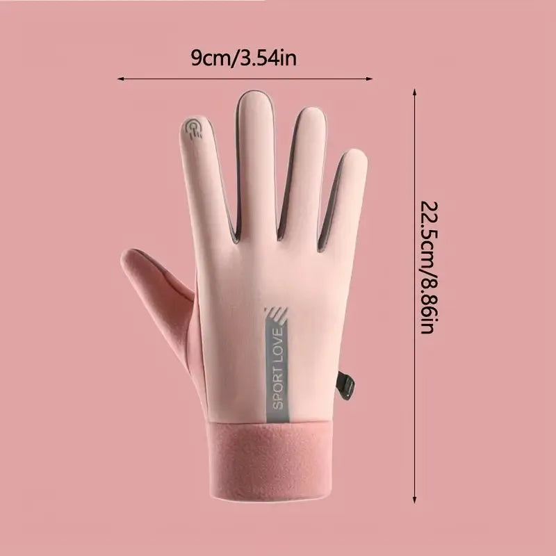 Thermische Handschoenen met Touchscreen en Antislip Grip voor Outdoor Activiteiten Winter Zwart Grijs | Sansoti