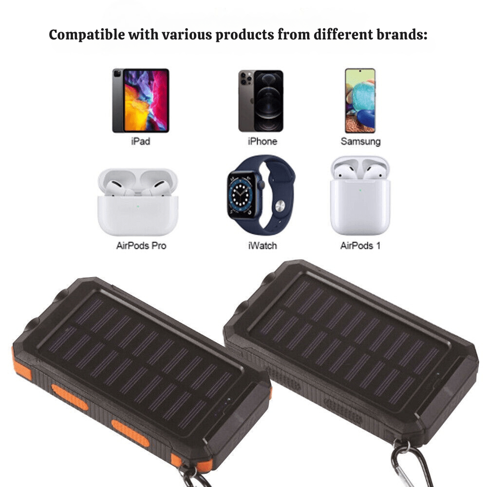 Batterie externe solaire 10000 mAh avec boîtier étanche pour usage extérieur | Restfield
