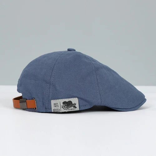 Adjustable Cotton Flat Cap for Men Lightweight Breathable Classic Casual Headwear Retro Style | Sansoti
