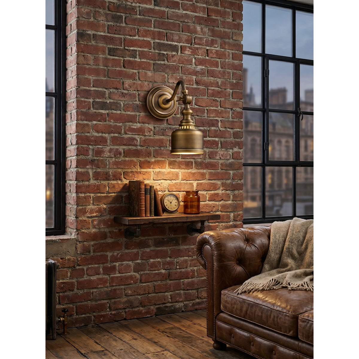 Wandlamp Verstelbaar Leesarmatuur Messing Antiek Brons Zwanenhals Stijl Slaapkamer Woonkamer Interieur Verlichting | Sansoti