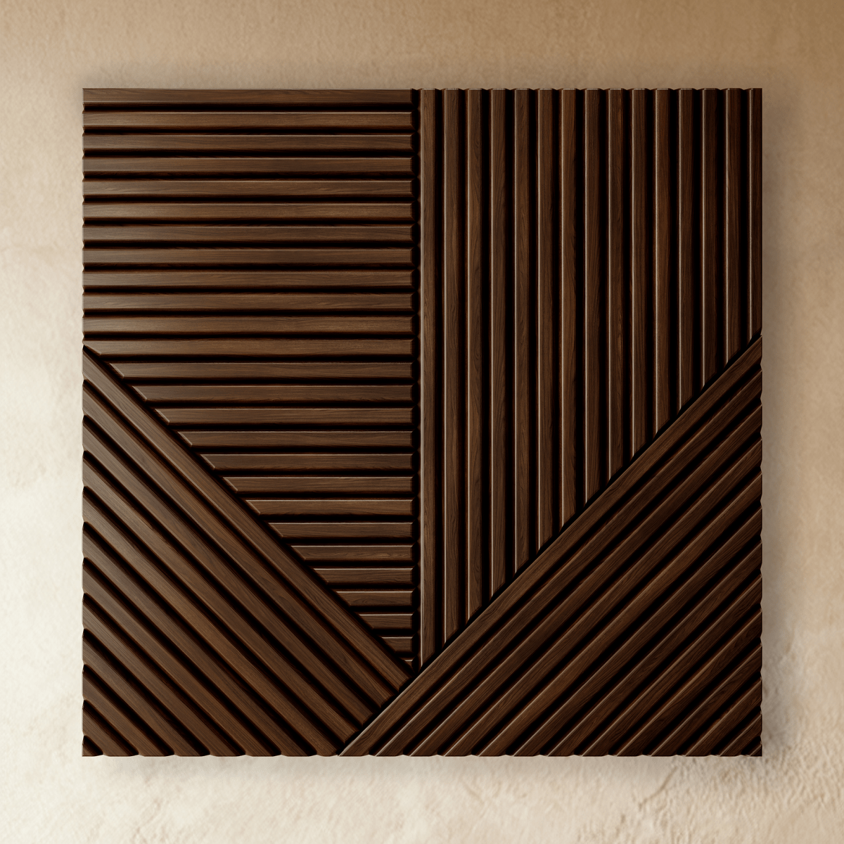 Adira Houten Wandpanelen Met Geometrisch Design Voor Stijlvolle Accentmuren | Sansoti