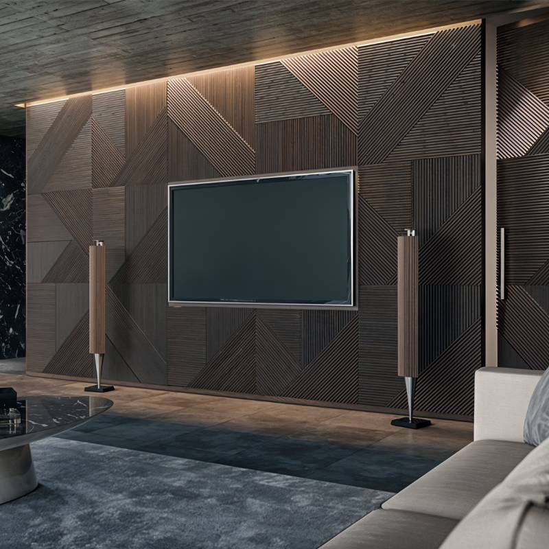 Adira Houten Wandpanelen Met Geometrisch Design Voor Stijlvolle Accentmuren | Sansoti