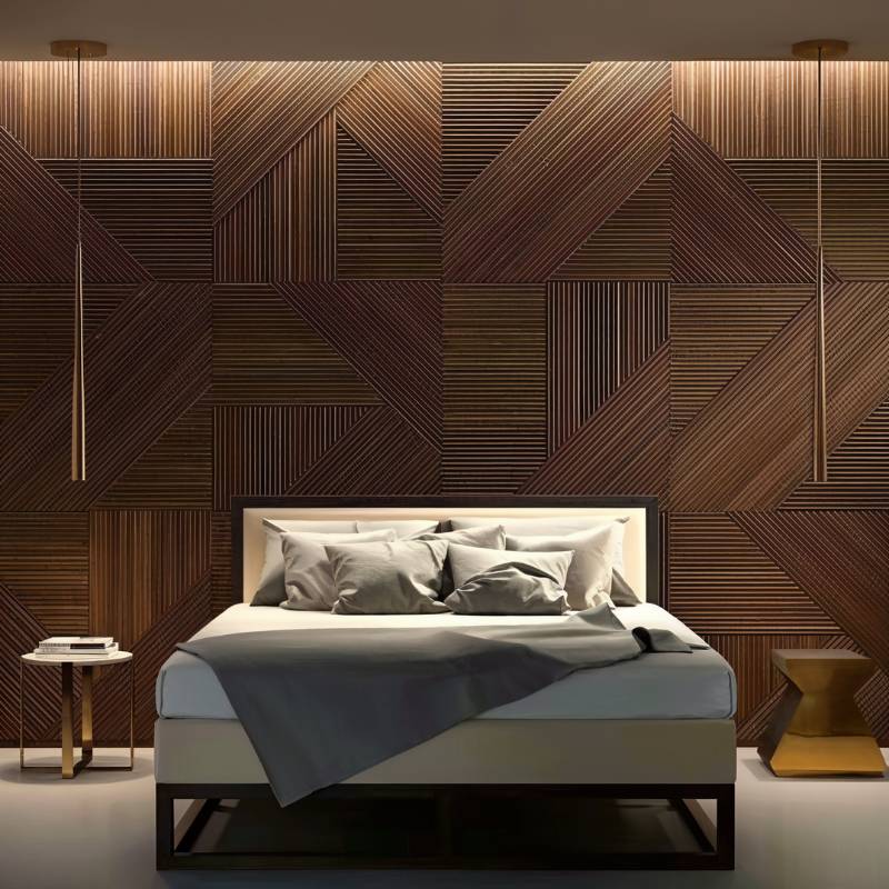 Adira Houten Wandpanelen Met Geometrisch Design Voor Stijlvolle Accentmuren | Sansoti