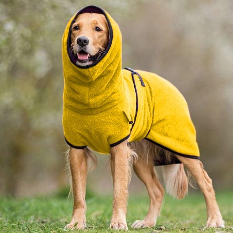 Verstelbare Badjas voor Huisdieren – Sneldrogende Handdoek voor Honden en Katten – Zachte Microvezel Pluche Absorberend – Beugel Halsband Design | Sansoti