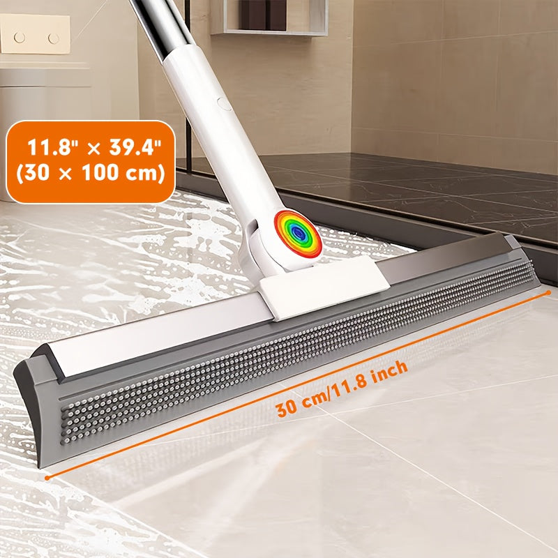 Bodenwischer mit Gummilippe und TPE-Bürsten 30cm 50cm Multifunktionale Reinigung für Hartböden | Sansoti