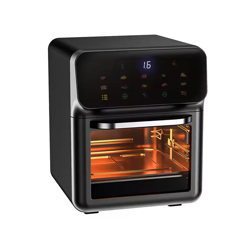 Hetelucht Friteuse 10L Digitaal met 18 Kookprogramma's Aanraakscherm Ovenvenster Gezond Koken Multifunctioneel | Sansoti