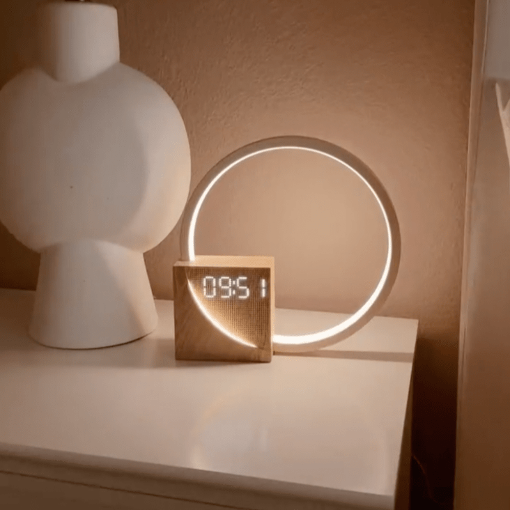 Digitale Lichtwekker met Zonsopgang Simulatie – Natuurlijk Wakker Worden – USB Oplaadpoort & FM Radio | Sansoti