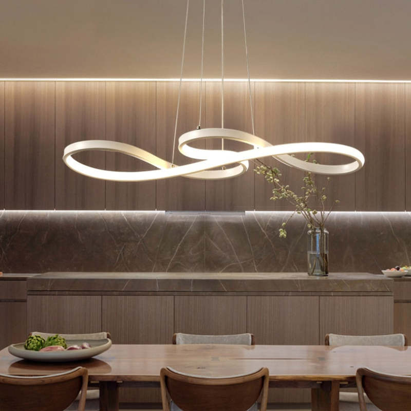 Musical Note Pendant Light Black Gold Design LED Adjustable Dining Room Living Room Modern Fixture Ambient Lighting Interior | Sansoti