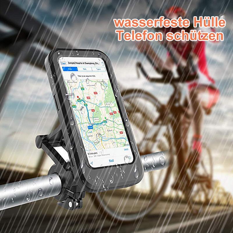 Waterdichte Telefoonhouder voor Fiets met 15W Draadloze Powerbank Zwart | Sansoti