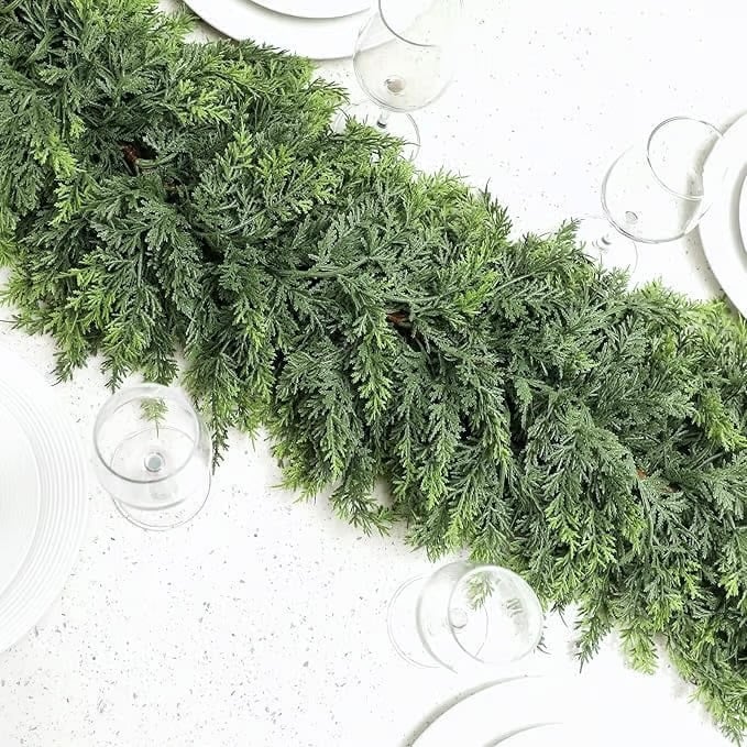 Luxe kunstmatige cypressen-slinger van 1,8 meter voor binnen en buiten decoratie | Sansoti