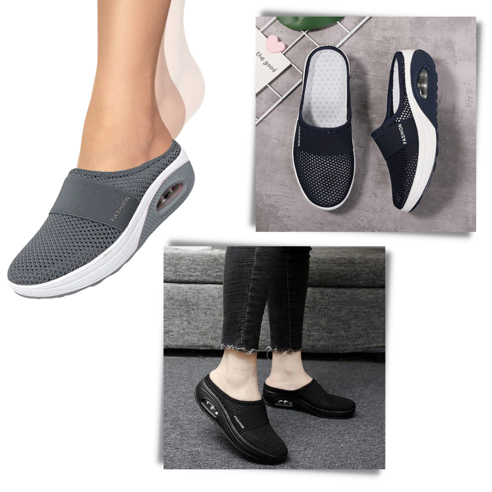 Orthopedische Instappers voor Dames Luchtgeveerd Comfortabel Zacht Slip-On | Sansoti