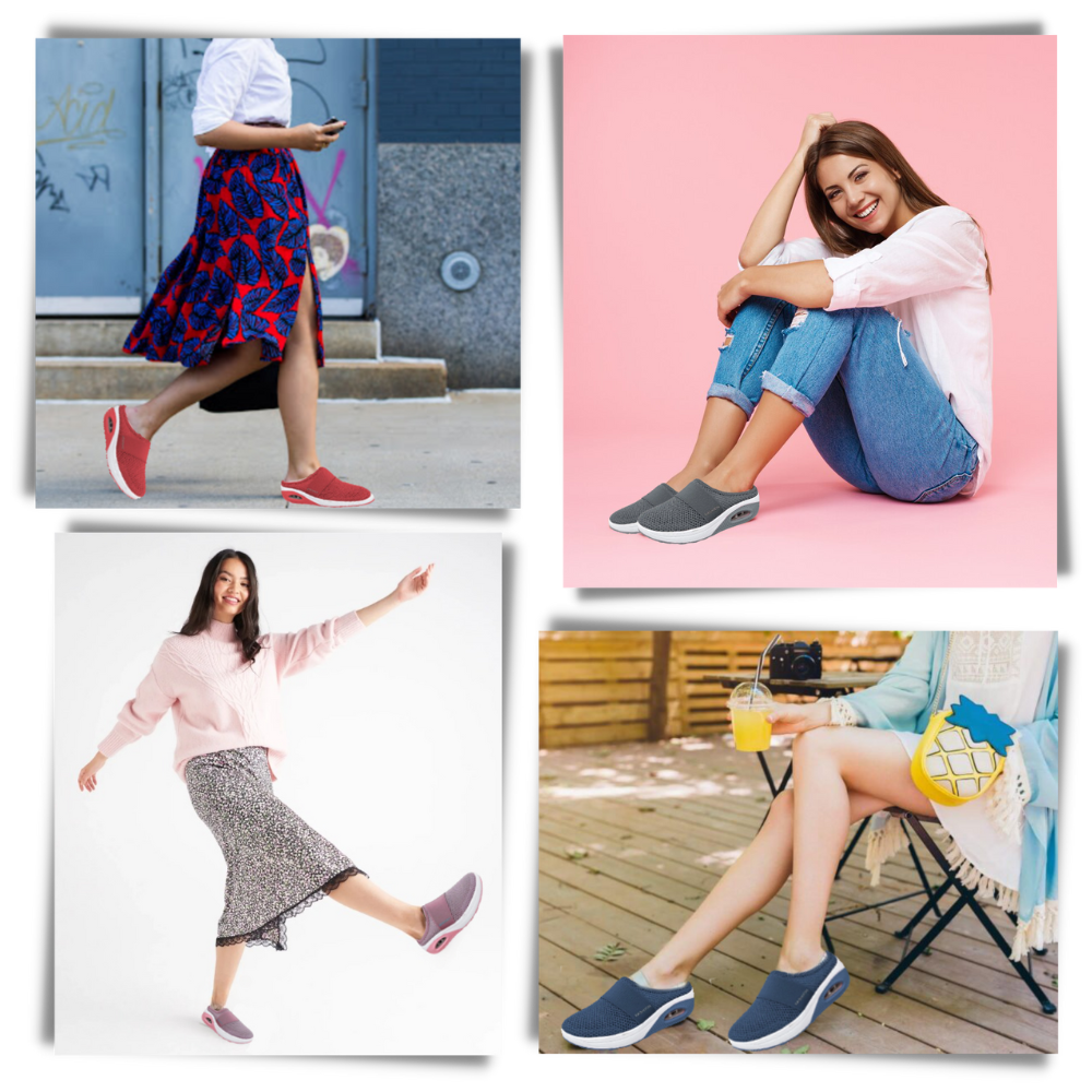 Orthopedische Instappers voor Dames Luchtgeveerd Comfortabel Zacht Slip-On | Sansoti