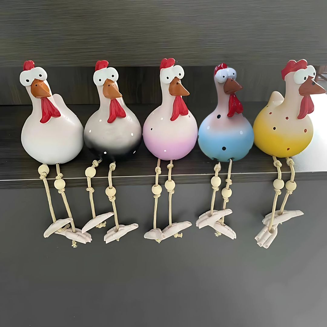Ornement de jardin décoratif en forme de coq, en résine, avec pattes mobiles sensibles au vent, décoration extérieure pour balcon, terrasse et jardin | Sansoti