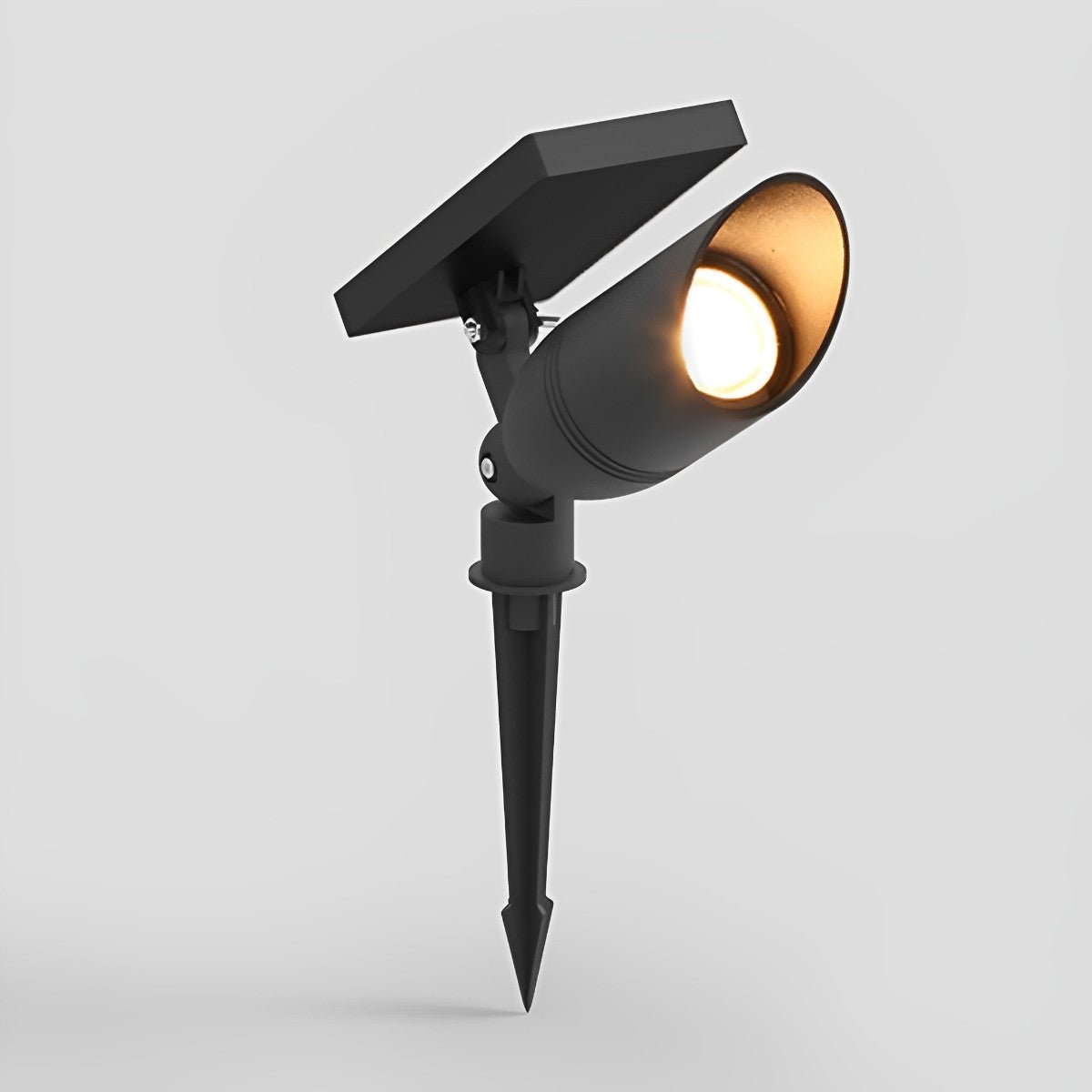 Gartenspot Bodenspot Aluminium Schwarz IP65 Solarenergie Verkabelt 5W Garten Einfahrt Terrasse Spotlight Gartenbeleuchtung Verstellbar | Restfield
