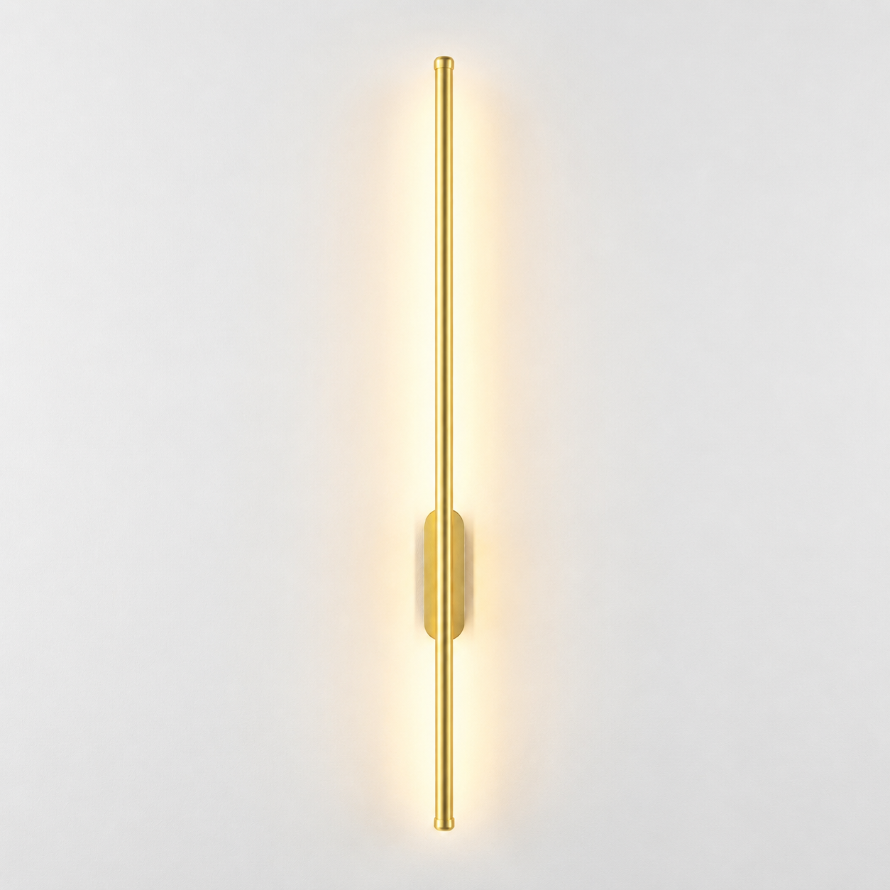 Applique murale LED au design linéaire, 60cm, 100cm, blanc chaud 3000K, noir et doré, aluminium, éclairage mural moderne pour salon | Sansoti