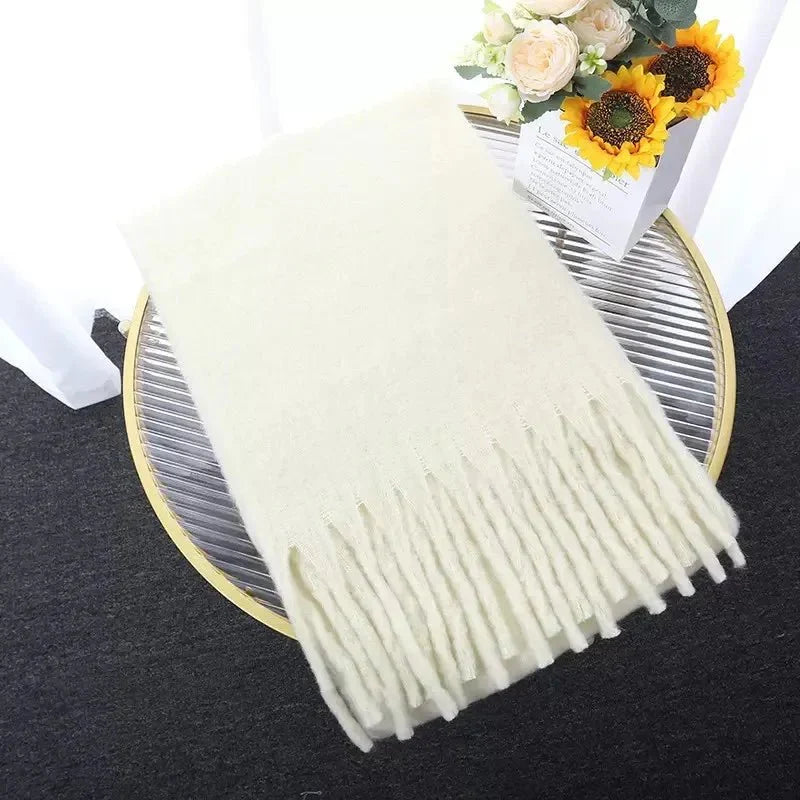 Écharpe en cachemire pour femme et homme, accessoire d’hiver, châle enveloppant en laine, tour de cou, étole, écharpe enveloppante chaude et douce | Sansoti